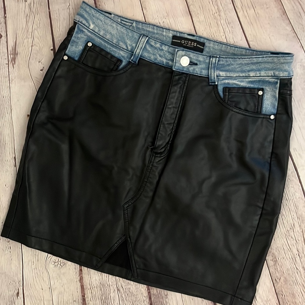 Guess Faux Leather Skirt